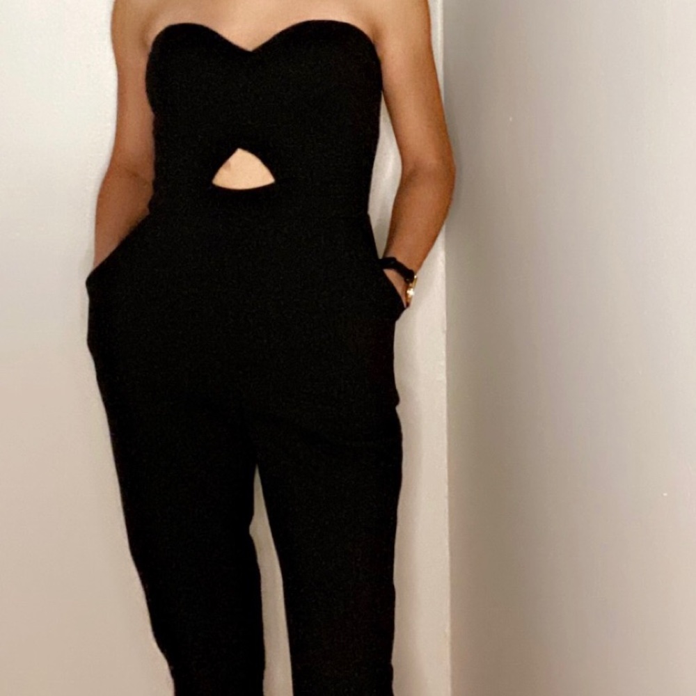 Classic Black Tapered Jumpsuit